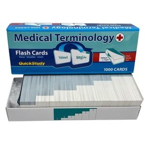 Medical Terminology 1000 Flash Cards QuickStudy Tabbed